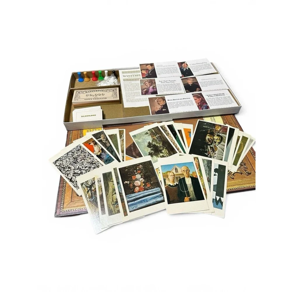 Vintage 1970s Masterpiece The Art Auction Game Board by Parker Brothers